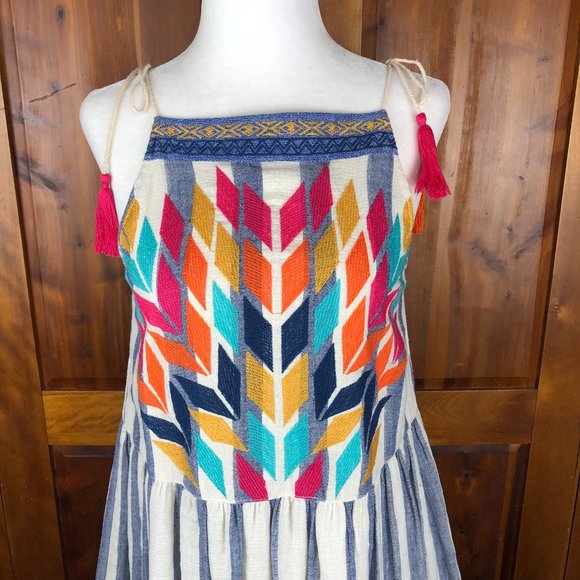 Altar'd State Coastal Striped Embroidered Boho Dress
Festival Cottagecore - Picture 5 of 12